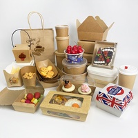 Plateaux jetables en papier kraft pour la restauration rapide, étanches et résistants à l'huile, pour fêtes, snacks et barbecue, 4oz, 6oz, 10oz, vente en gros