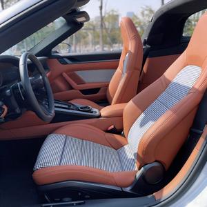 Housses de siège complètes en cuir à carreaux pied-de-poule pour <span class=keywords><strong>Porsche</strong></span> <span class=keywords><strong>Cayman</strong></span> 981 - Product Image 6