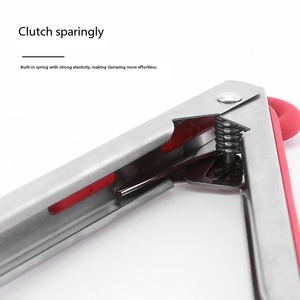 Pinces <span class=keywords><strong>de</strong></span> <span class=keywords><strong>cuisine</strong></span> en acier inoxydable avec embouts en silicone résistants à la chaleur, dotées d'un clip <span class=keywords><strong>de</strong></span> verrouillage pour la cuisson, la grillade, la friture et le service - Product Image 4