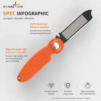 Affûteur de couteaux portable Yoyal TY2203 - Affûteur pliable professionnel pour le camping, la chasse et l'usage tactique