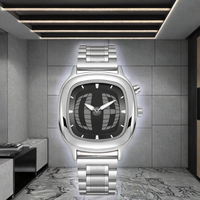 Montre mécanique en acier inoxydable au design unique et ajouré, élégante et étanche pour homme d'affaires