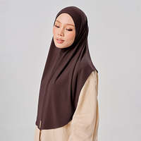 Hijab sport instantané prêt-à-porter, respirant, doux, extensible, en jersey mesh intérieur, style ninja Najwa, pour femmes.