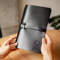 Couvertures de menu personnalisées en cuir PU avec sangle, porte-menu en cuir pour restaurant, café, bar, hôtel
