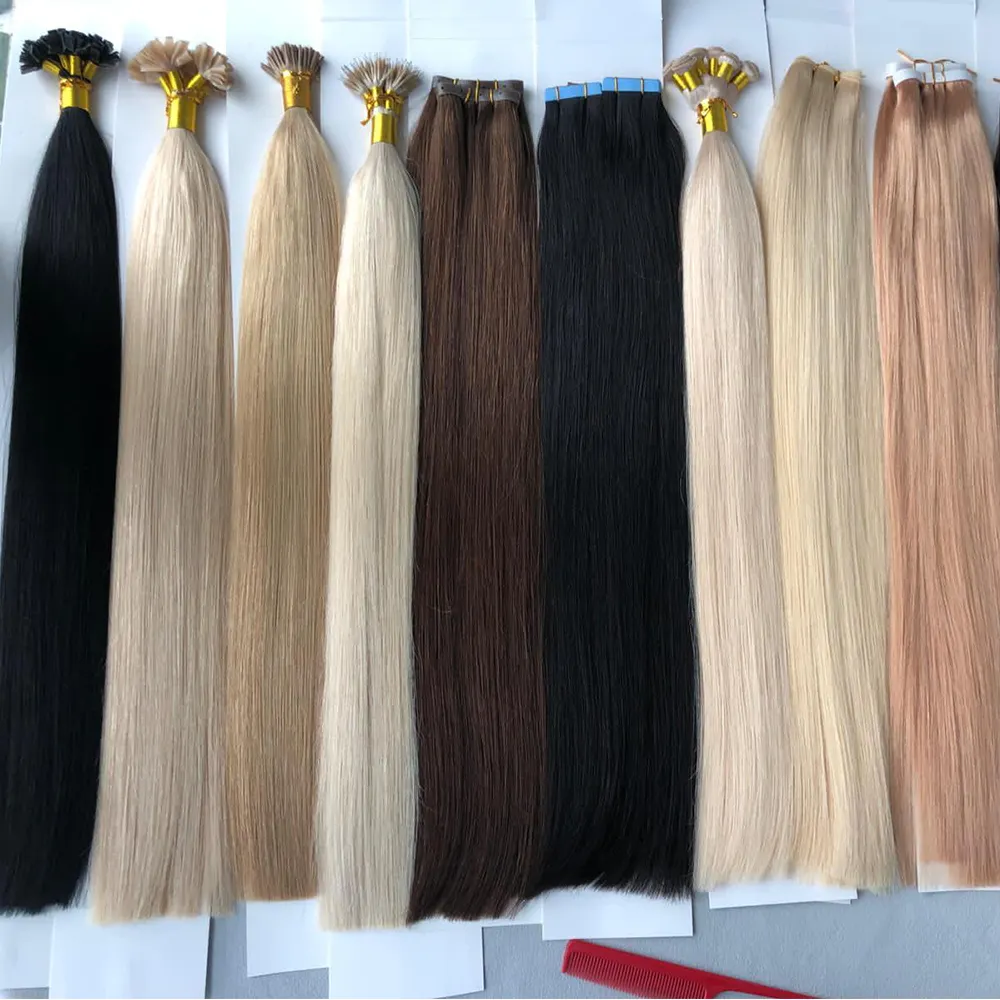 Russische Europese Groothandel Cuticula Intacte Prebonded Haar Nano Ringen Hair Extension Groothandel Remy Human Natrual Europese Hair