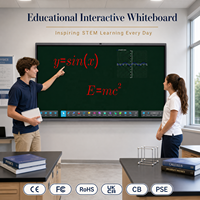 Tableau blanc interactif éducatif 55/65/75/86 pouces Ultra HD 4K LED, écran plat intelligent pour l'enseignement scolaire, écran tactile 50 points