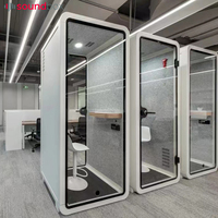Cabina Insonorizada para Audiología en Interiores, Cabina Flexible para Reducción de Ruido en Oficina, Cabina Insonorizada Individual para Oficina