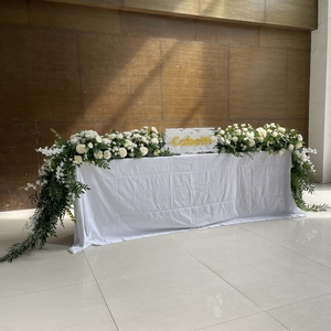 Hoa sang trọng đám cưới Bảng trang trí đám cưới Hoa Á hậu lụa bảng sắp xếp hoa hàng cây xanh Á hậu vòng hoa - Product Image 2