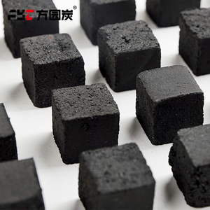 Cubetti di <span class=keywords><strong>Carbone</strong></span> Nero per Shisha Hookah, Lunga Durata, Senza Fumo, 40mm, Carbonio Naturale Quadrato in Guscio di Cocco - Product Image 2