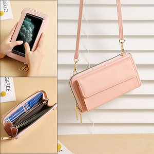 Neueste Mode PU Leder Mini Geldbörse Einfarbige Geldbörsen Modische Handy taschen für Mädchen