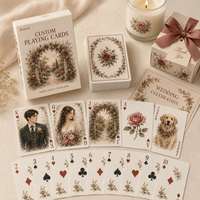 Cartes à Jouer Personnalisées pour Mariage : Jeu de Cartes Poker avec Portrait Aquarelle, Impression Artistique, Cadeau Souvenir