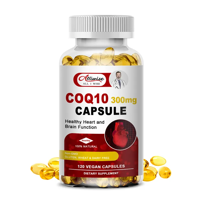 OEMカスタマイズ120個COQ10カプセル心臓肝臓機能健康的なサポートと血圧サプリメントの維持