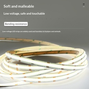 แถบไฟ LED ปรับแสงได้สามสี 24V แถบไฟซิลิโคนอัจฉริยะ ช่องอลูมิเนียมแบบเส้นตรง แถบไฟ COB สร้างบรรยากาศ - Product Image 4