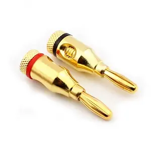 Conectores de amplificador de potencia, conector de Cable de altavoz de 4mm chapado en oro con forma de Banana - Product Image 4