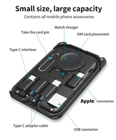 Boîte de charge portable 6 en 1 pour iPhone, câble de charge rapide avec chargeur de montre, support de téléphone sans fil