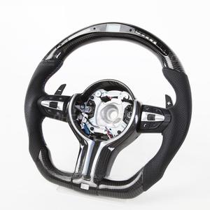 Volante sportivo in carbonio a 3 razze con LED per <span class=keywords><strong>BMW</strong></span> <span class=keywords><strong>Serie</strong></span> 1-7 X1-X6 M3-M6 E-F, montaggio diretto di fabbrica, sconto immediato, disponibile in magazzino - Product Image 1