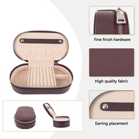 Cossni - Étuis à bijoux en cuir avec logo personnalisé - Boîte à bijoux de voyage pour femme - Rangement pour montres, boucles d'oreilles, colliers, bagues - Pour femmes