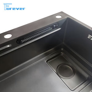 2025 nouveau motif volcanique en acier inoxydable caché creux d'eau de pluie Surface traitée avec évier de cuisine cascade de technologie Nano - Product Image 6