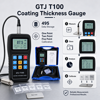 Jauge d'épaisseur de revêtement GTJ T100, testeur magnétique à courants de Foucault pour applications de mesure sur l'aluminium et l'acier