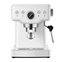 Machine à expresso semi-automatique en acier inoxydable de 1,8 L, machine à expresso électrique de 58 mm avec mousseur à lait pour café et maison