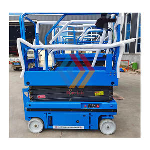 चीन निर्माता स्व-चालित मिनी कैंची लिफ्ट 10 मीटर 500 किलोग्राम पोर्ट हवाई काम 380v बैटरी पावर मोबाइल प्लेटफॉर्म लिफ्ट - Product Image 5