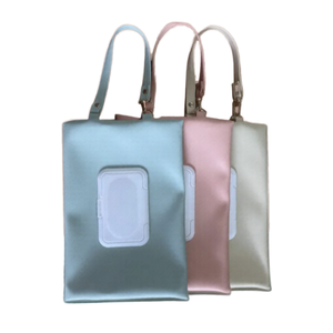 กระเป๋าใส่ทิชชู่กันน้ำหนัง PU พร้อมหูหิ้ว สีฟ้า ชมพู และเทา สำหรับใช้ตั้งแคมป์กลางแจ้ง - Product Image 1