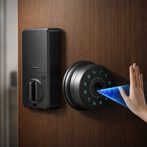 <span class=keywords><strong>Serrure</strong></span> de porte intelligente à reconnaissance veineuse palmaire, système d'entrée sans clé Wi-Fi, <span class=keywords><strong>serrure</strong></span> biométrique étanche pour villa de luxe et bureau commercial - Product Image 1