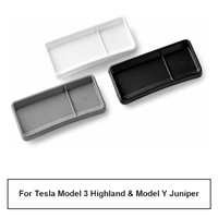 Boîte de rangement arrière en silicone pour Tesla Model 3 Highland Model Y Juniper, support de tableau de bord, plateau pour boîte à mouchoirs, panneau ECT