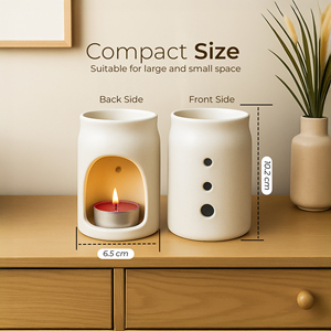 Premium Rose Ceramic Aroma Burner <b>Gift</b> <b>Set</b> with 10ml Fragrance Oil and Tealight <b>Candles</b> Elegant Home Scent Collection - Product Image 4