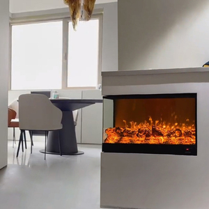 <span class=keywords><strong>Chimenea</strong></span> <span class=keywords><strong>Eléctrica</strong></span> <span class=keywords><strong>Panorámica</strong></span> Moderna de 1000 mm, Vidrio de Doble Cara, Llama Realista, Control Remoto, Fácil Instalación, Acero Elegante para Uso en Interiores - Product Image 6