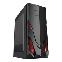 Boîtier d'ordinateur AOJIE USB3.1 ATX, boîtier de PC de jeu, tour moyenne ATX avec filtre anti-poussière magnétique et alimentation PC