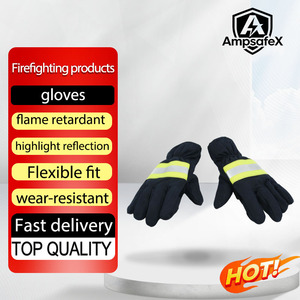Aramid Firefighting Safety Gloves 3C Fire Protection Reflective Fireproof Heat Resistant Non-Slip Anti-Smash Durable <b>Powder</b>-Free - Product Image 1