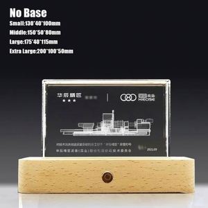 Promotional <b>Creative</b> <b>Gift</b> Souvenir 3D Inner Laser Engraving Crystal Ornaments Crafts With Custom Logo - Product Image 3