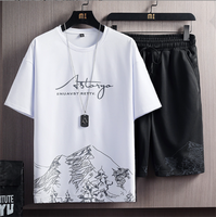 Ensembles Shorts Homme Personnalisés Chemise d'Été Homme et Short de Plage Manches Courtes Costume