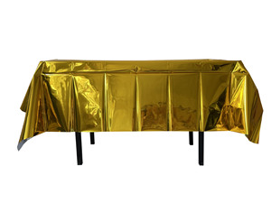 Nhà Máy Giá Sinh Nhật Trang Trí Dùng Một Lần Khăn Trải Bàn Nhựa Không Thấm Nước Nhôm Lá Đảng Bảng Vải - Product Image 4