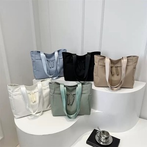 Bolso de Hombro Japonés de Gran Capacidad para Mujer, Bolso Tote Casual de Moda para el Hombro, <span class=keywords><strong>Bolsos</strong></span> de Lona con Cremallera para la Universidad - Product Image 1