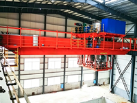 Grue de cuisson multifonctionnelle de haute qualité à commande PCL par conversion de fréquence, grue à double poutre pour blocs de carbone anodisé