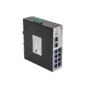 2 GE Fiber 8 GE Copper Ports PoE DC48V IP40 Aluminum Smart Unmanaged 10 ports Industrial Ethernet Switch