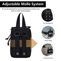 Pochette pour trousse de premiers soins Molle avec logo personnalisé découpée au laser pour l'extérieur pochette verticale tactique sac EDC pour outils de camping