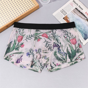 Boxers imprimés sexy pour hommes, shorts <span class=keywords><strong>de</strong></span> plage <span class=keywords><strong>transparents</strong></span> en maille, caleçons <span class=keywords><strong>de</strong></span> <span class=keywords><strong>bain</strong></span> taille basse avec poche <span class=keywords><strong>de</strong></span> maintien, lingerie érotique, sous-vêtements, vêtements <span class=keywords><strong>de</strong></span> nuit - Product Image 5