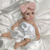 12 "Hochwertige Platin Silikon Reborn Baby Doll Realistische Ganzkörper mit Augen Plüsch tier Neugeborenes Baby für Sammler