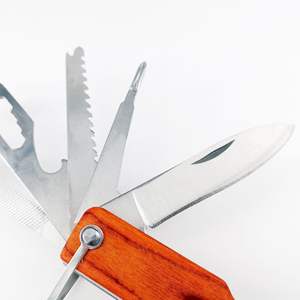 Outdoor Multi-Tool <b>Survival</b> Knife With <b>Axe</b> Pliers Hammer Stainless Steel Wood Handle 80pcs Compact Portable For Home Use - Product Image 4