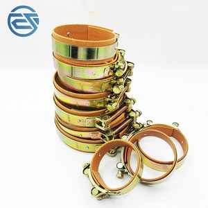Collier de serrage robuste en acier au carbone galvanisé pour tuyau d'échappement, avec protection anti-poussière pour courroie et axe de godet d'excavatrice, type T-bolt - Product Image 1