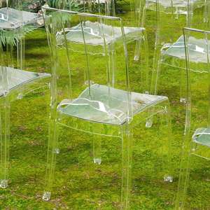 Sillas Transparentes de Acrílico para Bodas, de Respaldo Alto, de Plástico, para <span class=keywords><strong>Alquiler</strong></span>, Precio Directo de Fábrica al por Mayor - Product Image 2