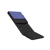 Keyboard Mini Nirkabel 2.4Ghz Lipat dengan Touchpad Aluminium Ultra Tipis Portabel Dapat Diisi Ulang USB Tipe C IOS iPad Android Windows