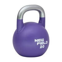 Kettlebell violet de haute qualité 20 kg, poids en acier pour compétition, équipement de gym à domicile pour femmes