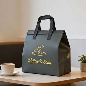Sac isotherme solaire imperméable en gros avec feuille d'aluminium et motif lettres pour boulangeries et restaurants - Product Image 3