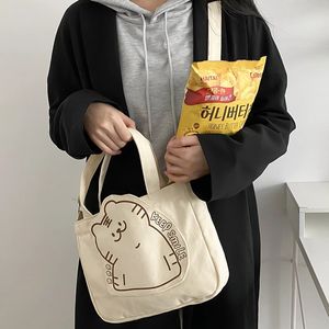 נשים בד כתף תיק חמוד נמר קטן ספרי תיק למכללה ילדה קיבולת גדולה קניות תיק כותנה בד בד גדול tote - Product Image 5