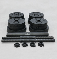 Ensemble d'haltères et de barres réglables SMARTFIT 20 kg, poids en ciment pour la salle de sport à domicile, musculation et entraînement de force