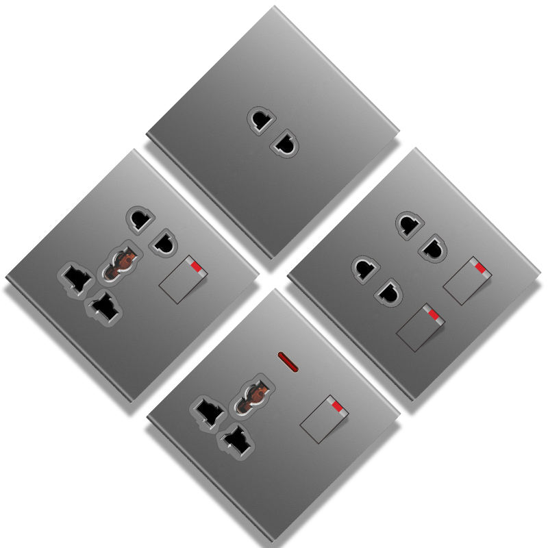 T3 Buying in Bulk Wholesale Thin Panel Electrical Gold Wall Switch 3 Gang Light Switch for Home Industry