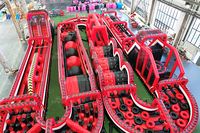 Parcours d'obstacles gonflables géants de Winsun, aire de jeux extérieure amusante pour enfants et adultes, parcs à thème inspirés, château gonflable géant en PVC